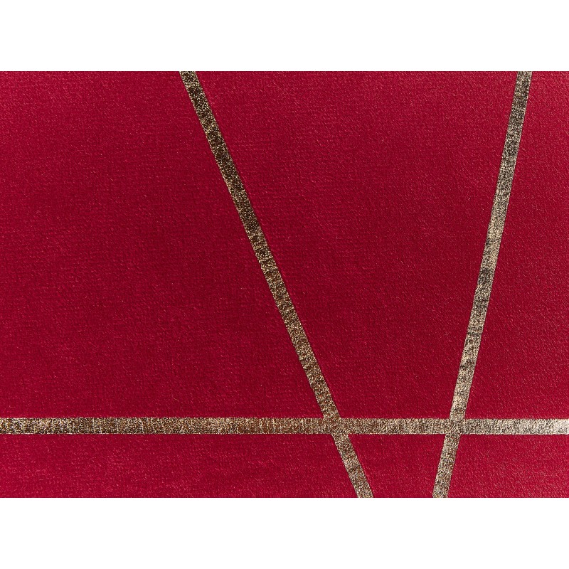 Zestaw 2 poduszek dekoracyjnych PINUS Welur 45 x 45 cm Czerwony Wzór geometryczny