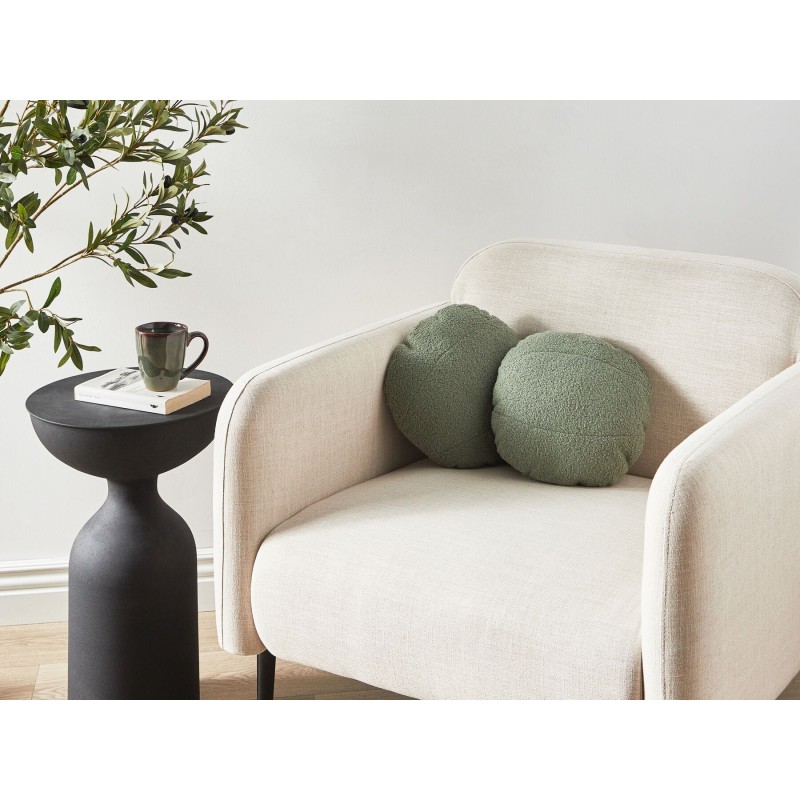 Zestaw 2 poduszek dekoracyjnych RUTABAGA Boucle 30 x 30 cm Zielony Jednolity