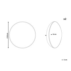 Zestaw 2 poduszek dekoracyjnych RUTABAGA Boucle 30 x 30 cm Zielony Jednolity