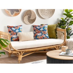 Zestaw 2 poduszek dekoracyjnych SUMAC Welur 45 x 45 cm Kolorowy Wzór roślinny