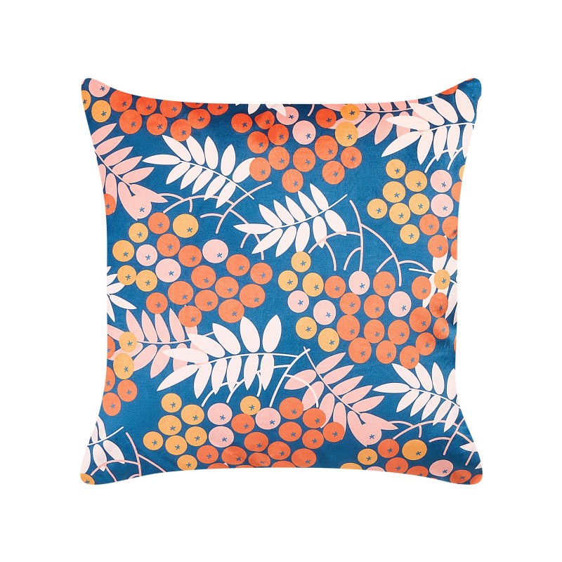 Zestaw 2 poduszek dekoracyjnych SUMAC Welur 45 x 45 cm Kolorowy Wzór roślinny