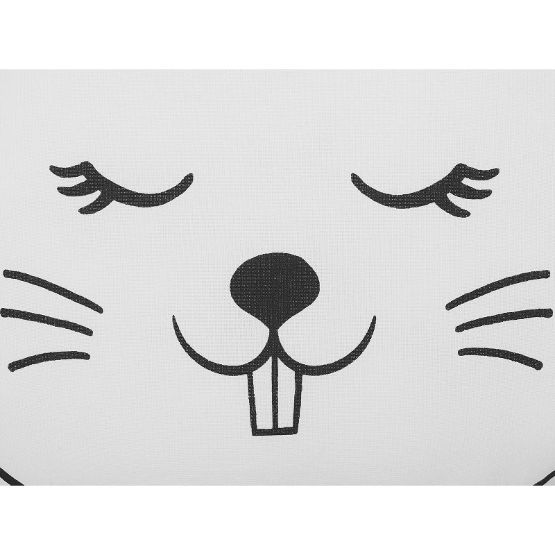 Bawełniana poduszka dla dzieci królik 53 x 43 cm biało-czarna KANPUR