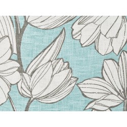 Zestaw 2 poduszek dekoracyjnych CYANOTIS Bawełna 45 x 45 cm Błękitny Wzór kwiatowy