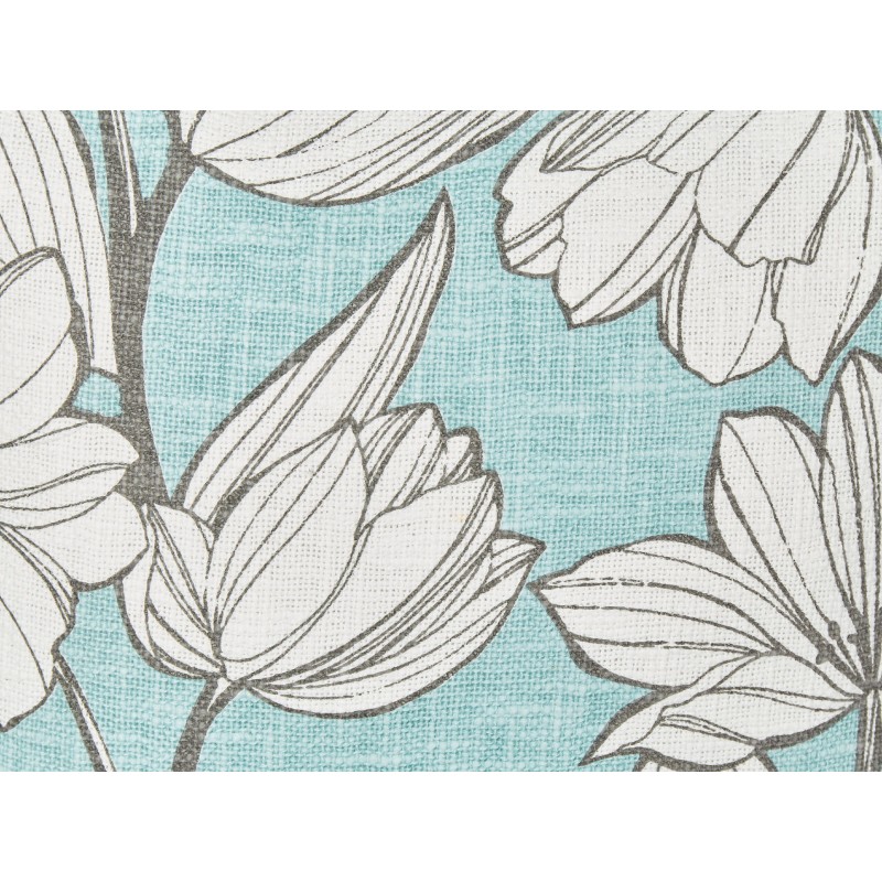 Zestaw 2 poduszek dekoracyjnych CYANOTIS Bawełna 45 x 45 cm Błękitny Wzór kwiatowy