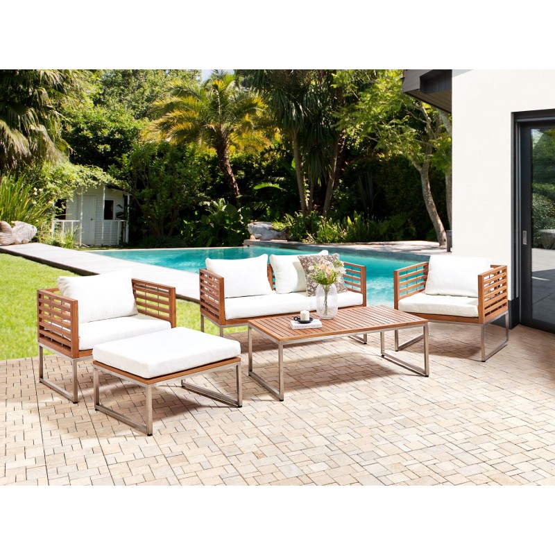 Komplet poszewek na poduchy ogrodowe BERMUDA Złamana biel