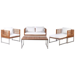 Komplet poszewek na poduchy ogrodowe BERMUDA Złamana biel