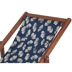 Zestaw 2 wymiennych tkanin do leżaków ogrodowych ANZIO/AVELLINO Granatowy