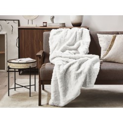 Koc TOURZA 180 x 220 cm Biały