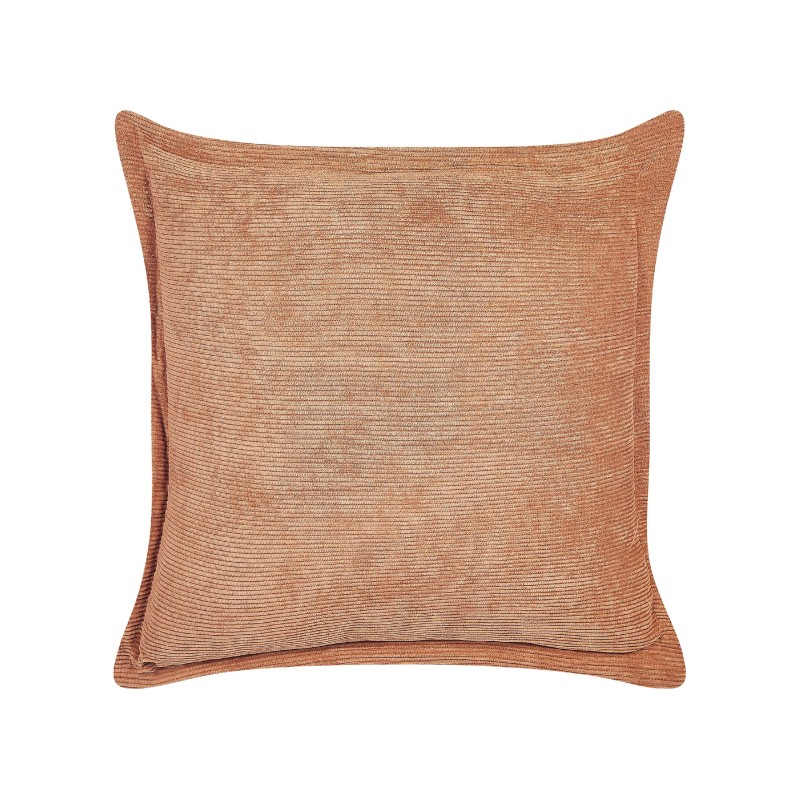 Zestaw 2 poduszek dekoracyjnych ZINNIA Sztruks 43 x 43 cm Pomarańczowy Jednolity
