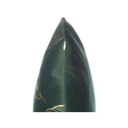 Zestaw 2 poduszek dekoracyjnych FREESIA Welur 45 x 45 cm Ciemnozielony Wzór roślinny