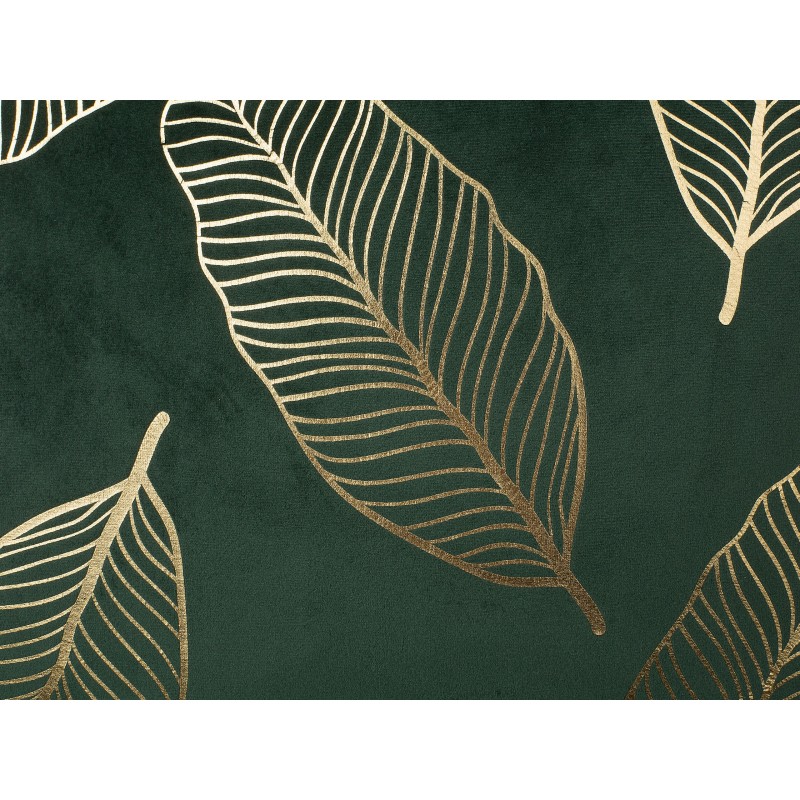 Zestaw 2 poduszek dekoracyjnych FREESIA Welur 45 x 45 cm Ciemnozielony Wzór roślinny