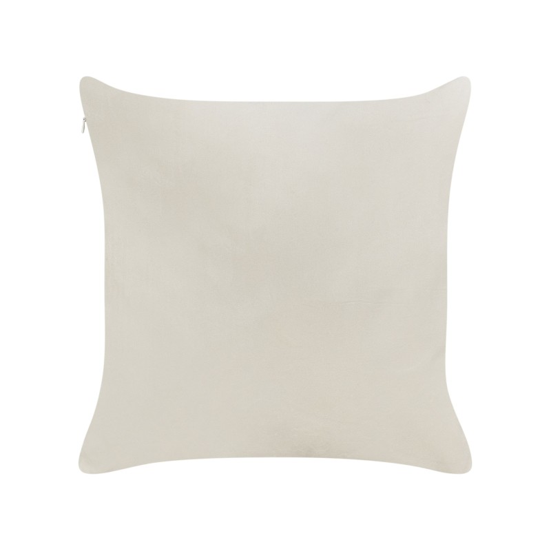 Zestaw 2 poduszek dekoracyjnych PRALINE Welur 45 x 45 cm Biały Wzór świąteczny