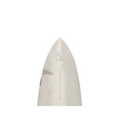 Zestaw 2 poduszek dekoracyjnych PRALINE Welur 45 x 45 cm Biały Wzór świąteczny