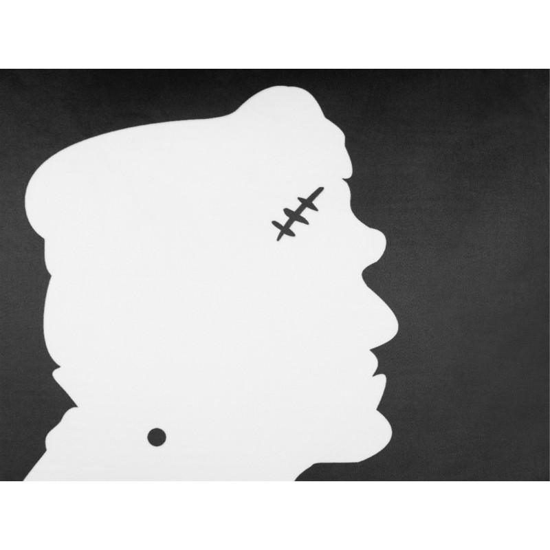 Zestaw 2 poduszek dekoracyjnych FRANKLINIA Welur 45 x 45 cm Czarny Wzór abstrakcyjny