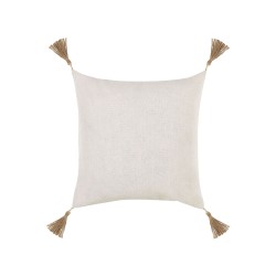 Zestaw 2 poduszek dekoracyjnych AZALEA 45 x 45 cm Jasnobeżowy Jednolity