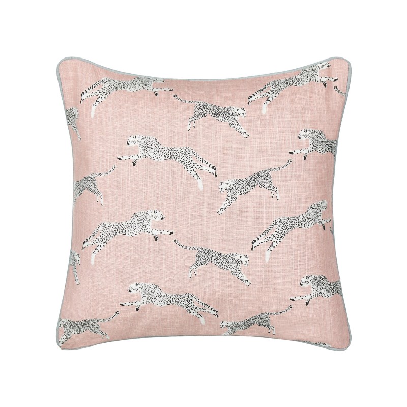 Zestaw 2 poduszek dekoracyjnych ARALES Bawełna 45 x 45 cm Pastelowy róż Wzór zwierzęcy