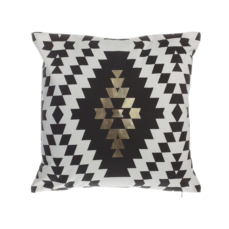 Zestaw 2 poduszek dekoracyjnych COLEUS Bawełna 45 x 45 cm Czarny Wzór geometryczny