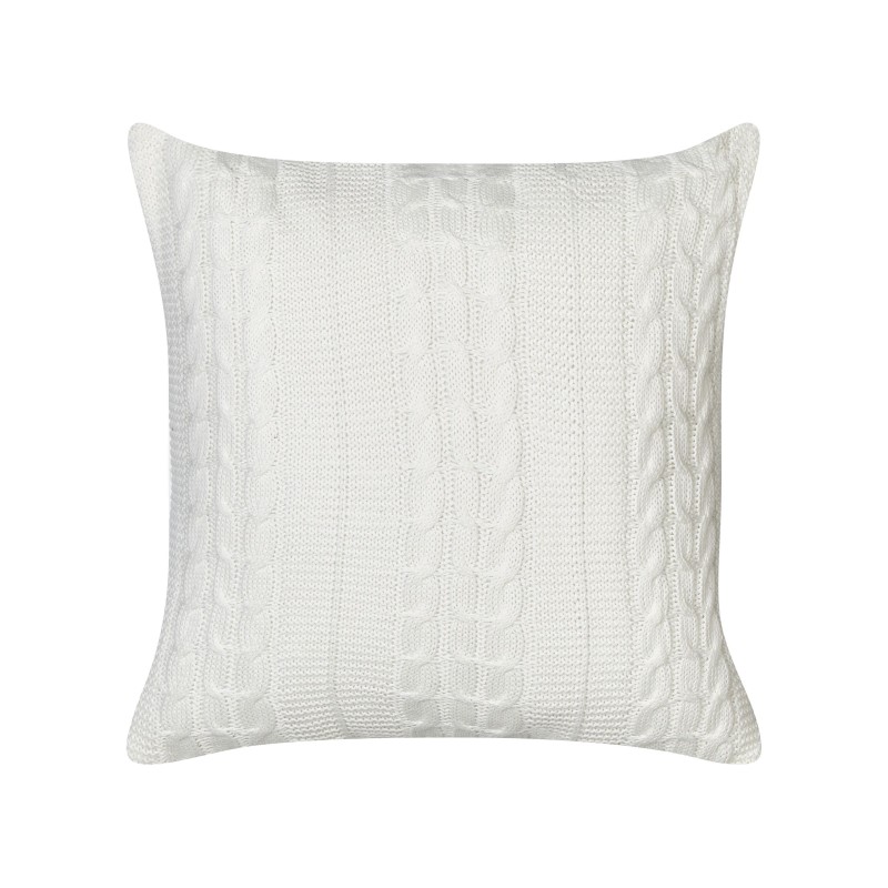 Zestaw 2 poduszek dekoracyjnych CADETIA Bawełna 45 x 45 cm Biały Jednolity