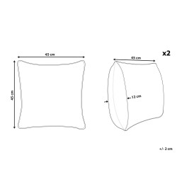 Zestaw 2 poduszek dekoracyjnych ALYSSUM 45 x 45 cm Różowy Wzór marokańskiej koniczyny