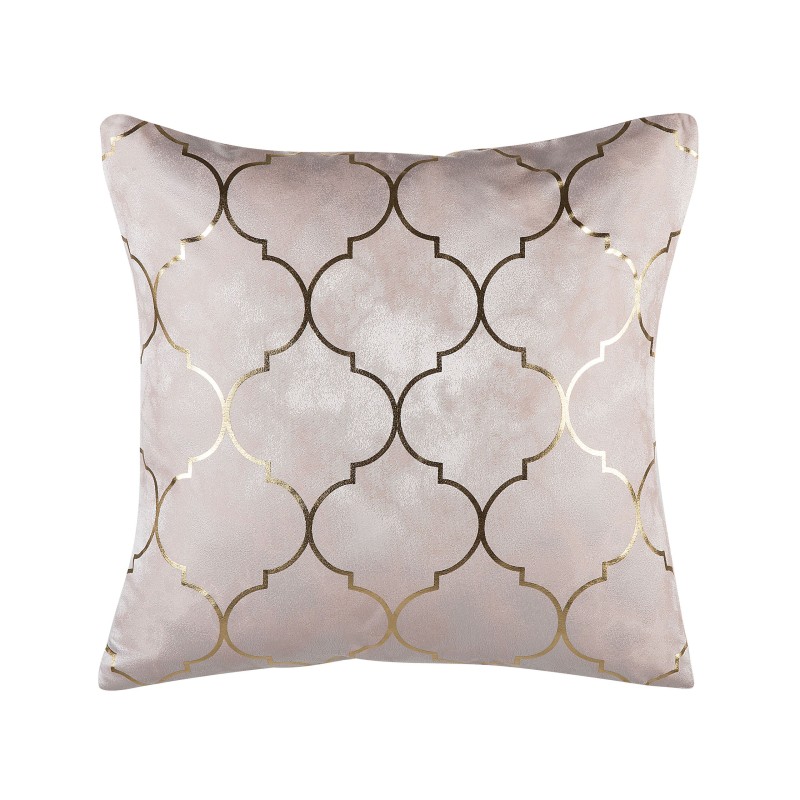 Zestaw 2 poduszek dekoracyjnych ALYSSUM 45 x 45 cm Różowy Wzór marokańskiej koniczyny