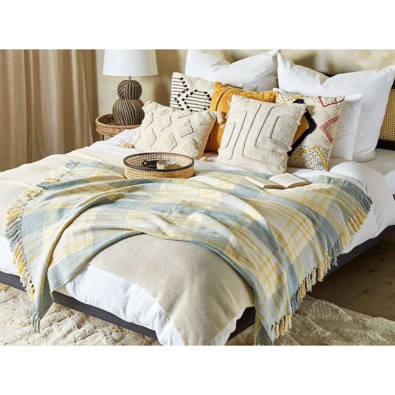 Koc BETALI Bawełna 125 x 150 cm Żółty