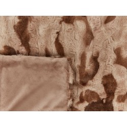 Koc BAKIRA Sztuczne futro 150 x 200 cm Brązowy