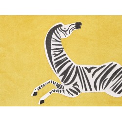 Zestaw 2 poduszek dekoracyjnych ACONITUM Welur 45 x 45 cm Żółty Wzór zwierzęcy