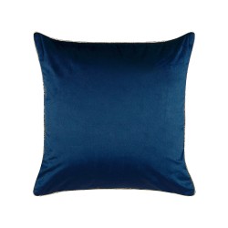Zestaw 2 poduszek dekoracyjnych CROCUS Welur 45 x 45 cm Ciemnoniebieski Wzór abstrakcyjny