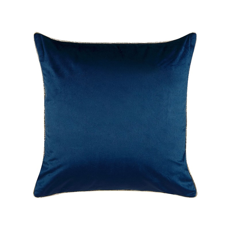 Zestaw 2 poduszek dekoracyjnych CROCUS Welur 45 x 45 cm Ciemnoniebieski Wzór abstrakcyjny