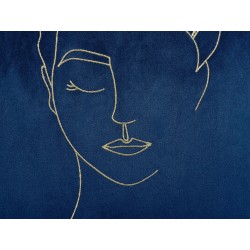 Zestaw 2 poduszek dekoracyjnych CROCUS Welur 45 x 45 cm Ciemnoniebieski Wzór abstrakcyjny