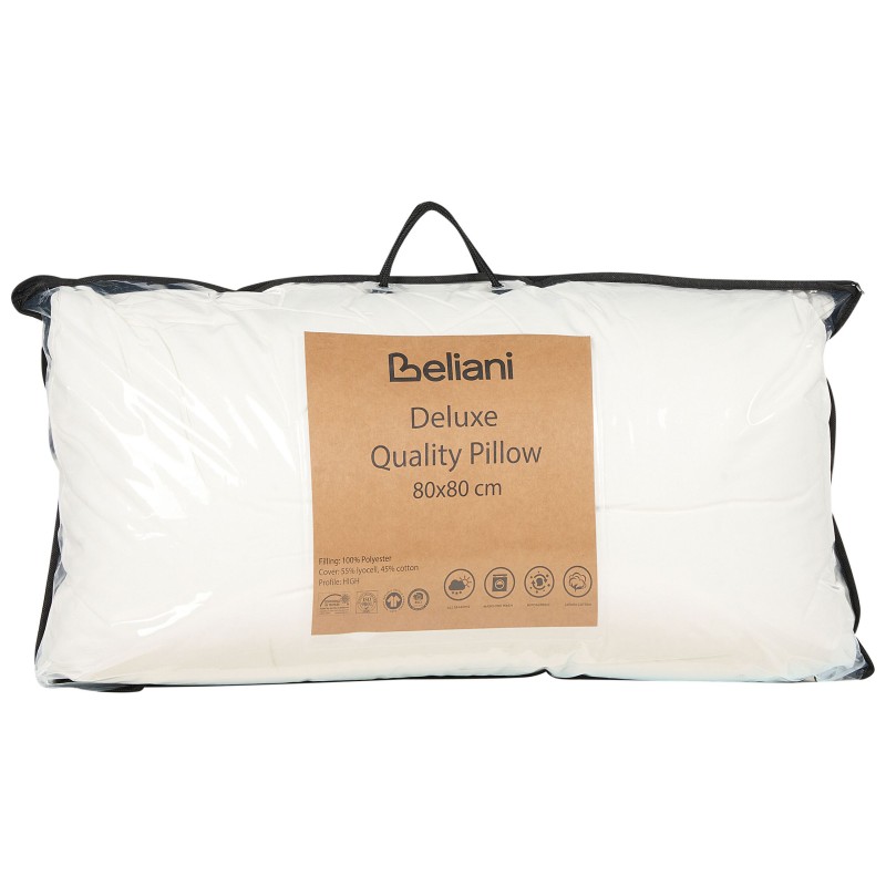 Poduszka TRIGLAV Wysoka Poliester 80 x 80 cm Biały