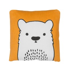 2 bawełniane poduszki dla dzieci miś 45 x 45 cm pomarańczowe WARANASI