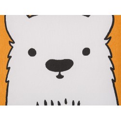 2 bawełniane poduszki dla dzieci miś 45 x 45 cm pomarańczowe WARANASI