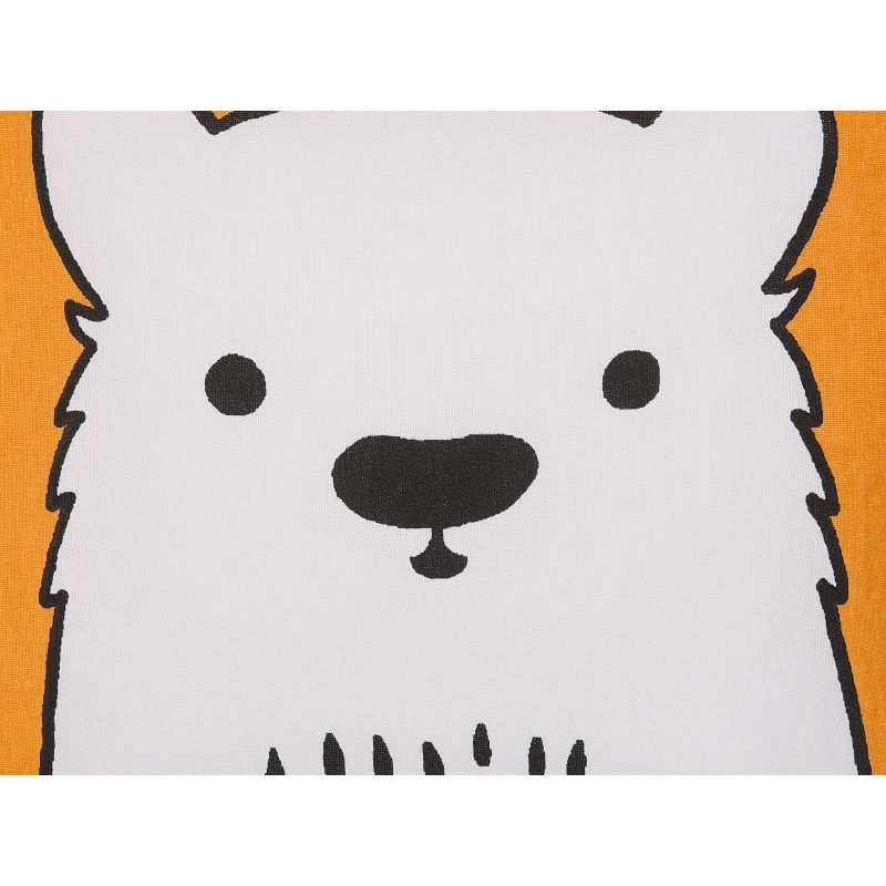 2 bawełniane poduszki dla dzieci miś 45 x 45 cm pomarańczowe WARANASI