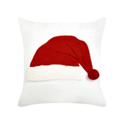 Zestaw 2 poduszek dekoracyjnych PRETZEL Bawełna 45 x 45 cm Biały Wzór świąteczny