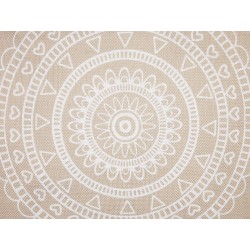 Zestaw 2 poduszek dekoracyjnych AGRIMONY 45 x 45 cm Beżowy Wzór orientalny