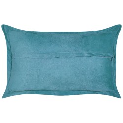 Zestaw 2 poduszek dekoracyjnych ZINNIA Sztruks 47 x 27 cm Lazurowy Jednolity