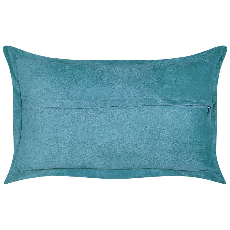 Zestaw 2 poduszek dekoracyjnych ZINNIA Sztruks 47 x 27 cm Lazurowy Jednolity