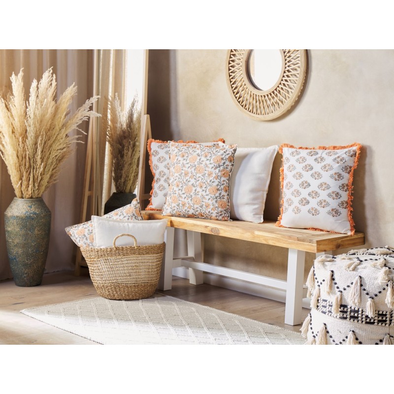 Poduszka dekoracyjna MEADIA Bawełna 45 x 45 cm Kolorowy Wzór kwiatowy