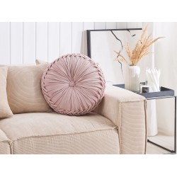 Poduszka dekoracyjna UDALA 40 x 40 cm Różowy Jednolity