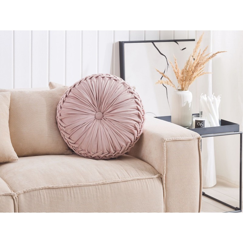 Poduszka dekoracyjna UDALA 40 x 40 cm Różowy Jednolity