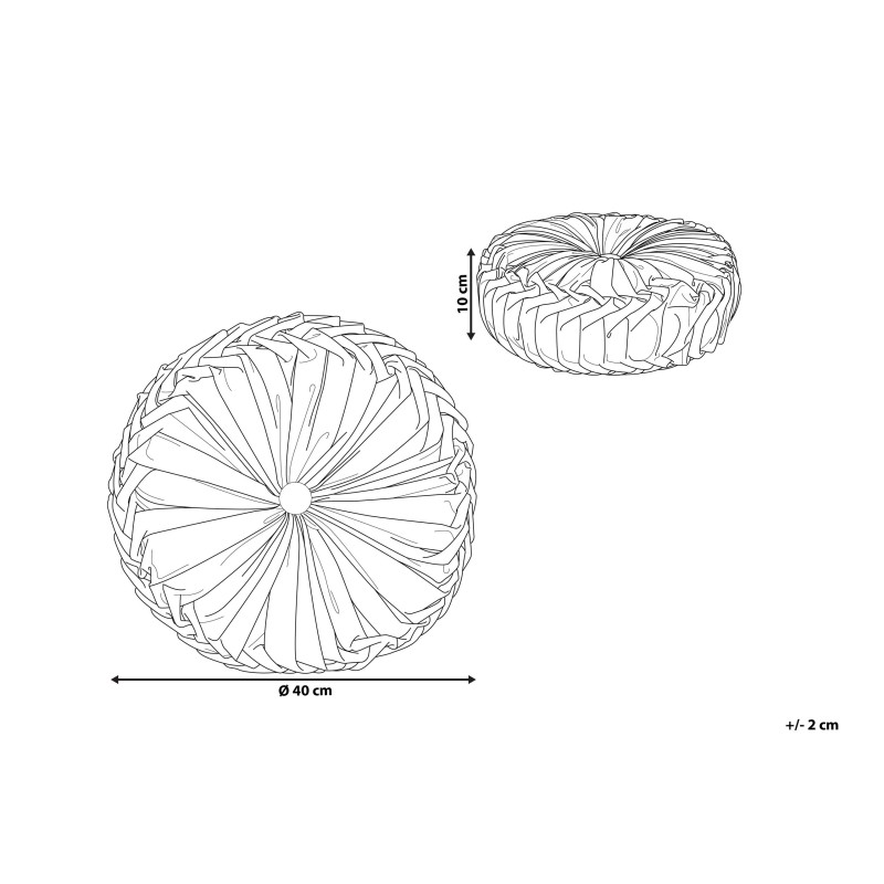 Poduszka dekoracyjna UDALA 40 x 40 cm Różowy Jednolity