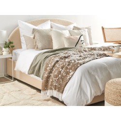 Koc PAZARYERI Bawełna 130 x 180 cm Brązowy