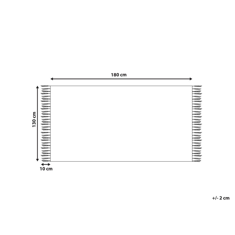 Koc PAZARYERI Bawełna 130 x 180 cm Brązowy