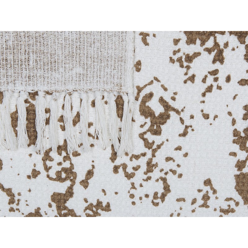 Koc PAZARYERI Bawełna 130 x 180 cm Brązowy