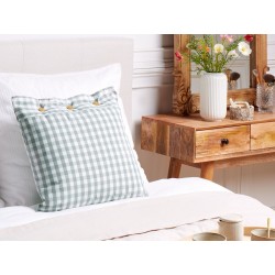 Poduszka dekoracyjna TALYA 45 x 45 cm Miętowy W kratkę