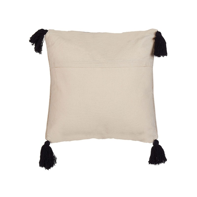 Zestaw 2 poduszek dekoracyjnych DEADNETTLE Bawełna 45 x 45 cm Beżowy Wzór geometryczny