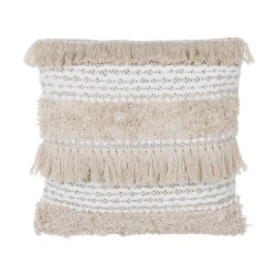 Zestaw 2 poduszek dekoracyjnych VILLUR Bawełna 45 x 45 cm Beżowy W paski