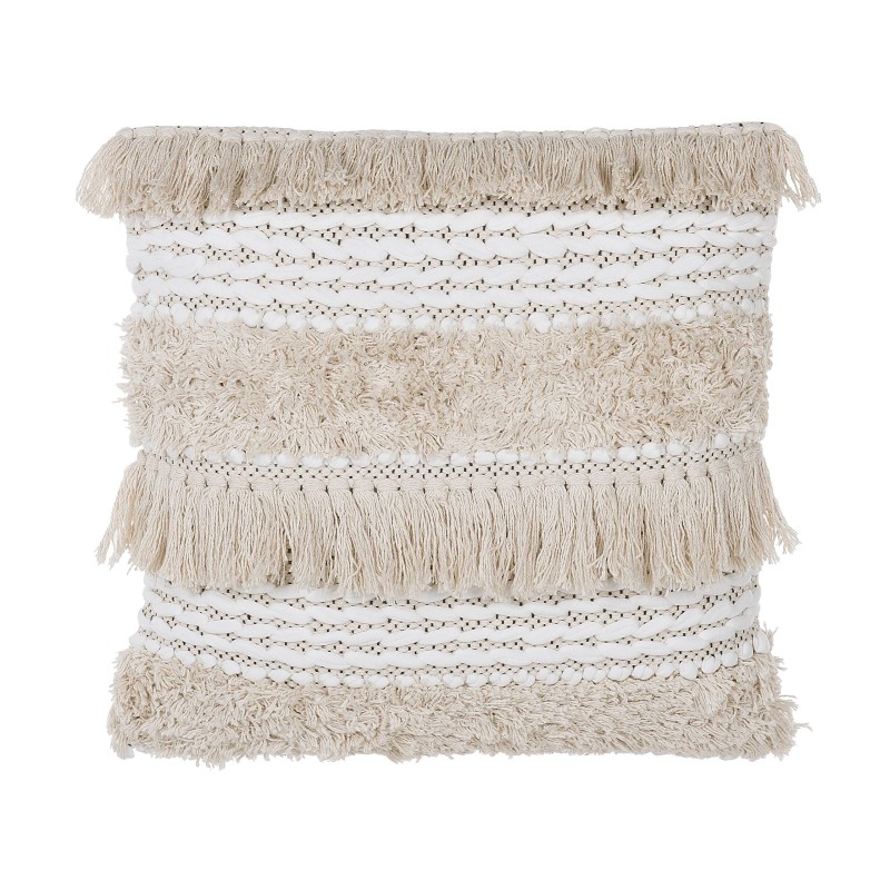 Zestaw 2 poduszek dekoracyjnych VILLUR Bawełna 45 x 45 cm Beżowy W paski