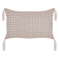 Zestaw 2 poduszek dekoracyjnych HAKONE 45 x 25 cm Beżowoszary Wzór geometryczny